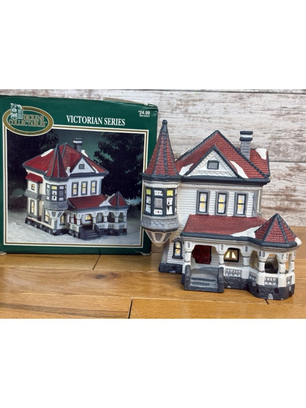 Vintage 1996 Dickens Collectables Victorian Lighted House NEW CORD & BULB